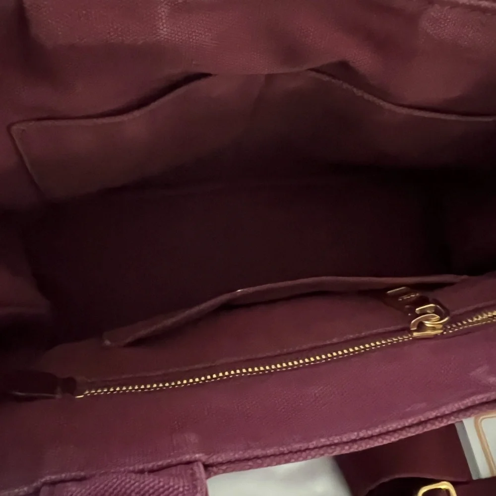 Prada Burgundy Studded Women's Bag - Picture 9 of 13